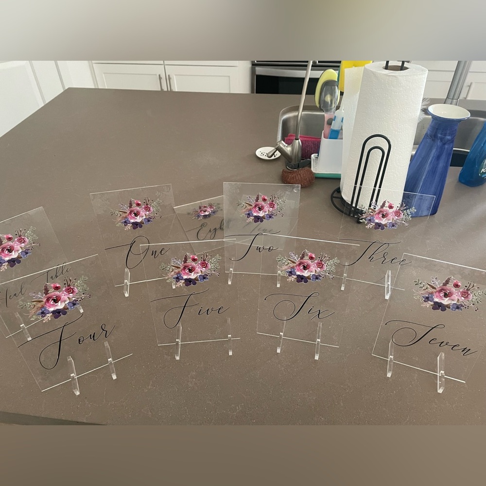 Acrylic Table Numbers